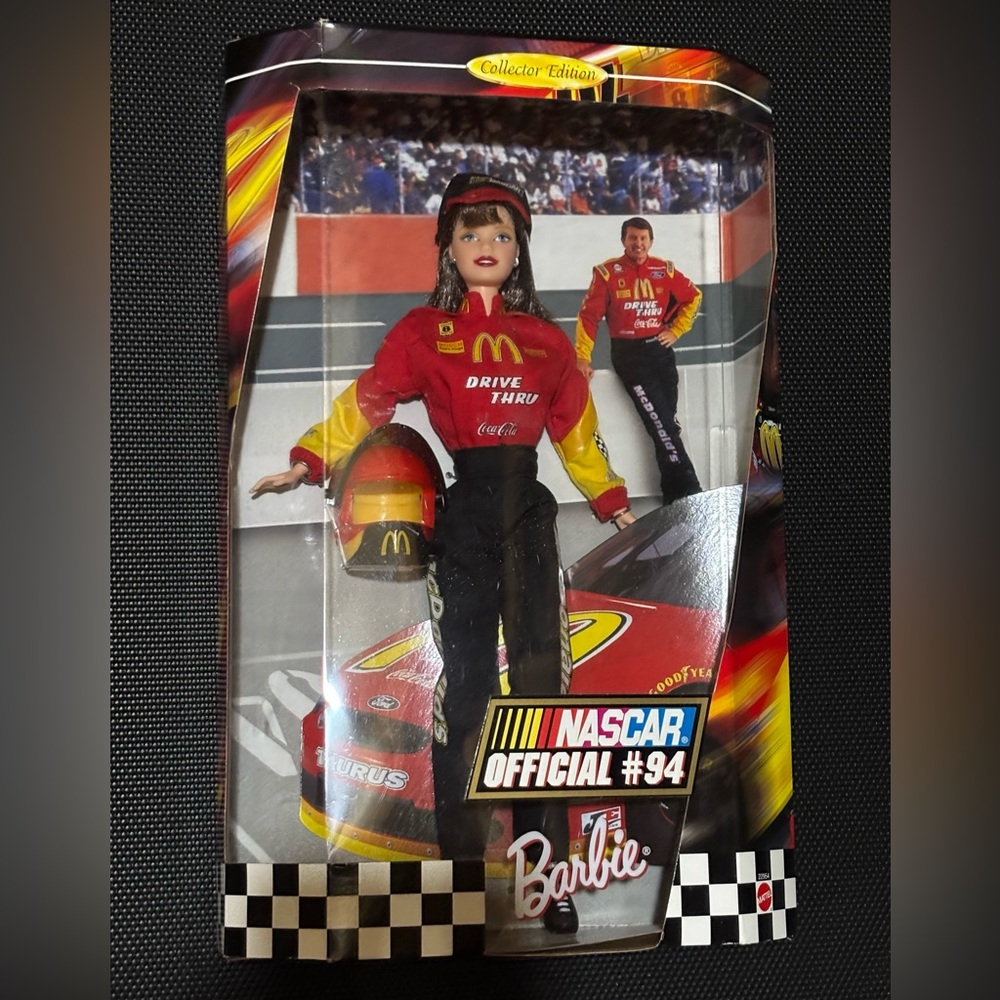 Vintage Original McDonald’s NASCAR Barbie Doll Collectible 💥Box Never Opened 💥
